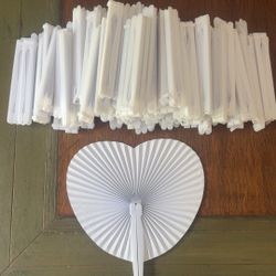 115 Heart Shaped Wedding Fans