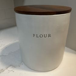 Stoneware Flour Canister 