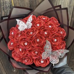 All In Red Glitter Roses ❤️