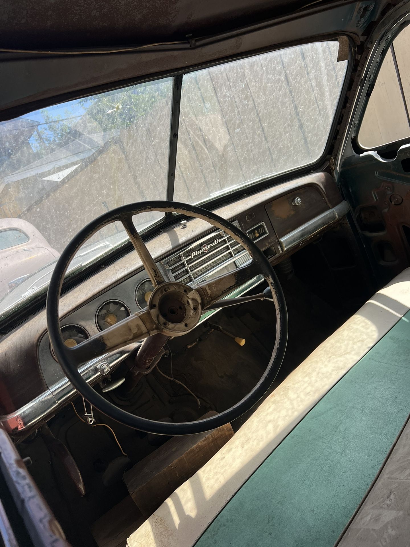 1949 Plymouth Steering Column With Steering Box