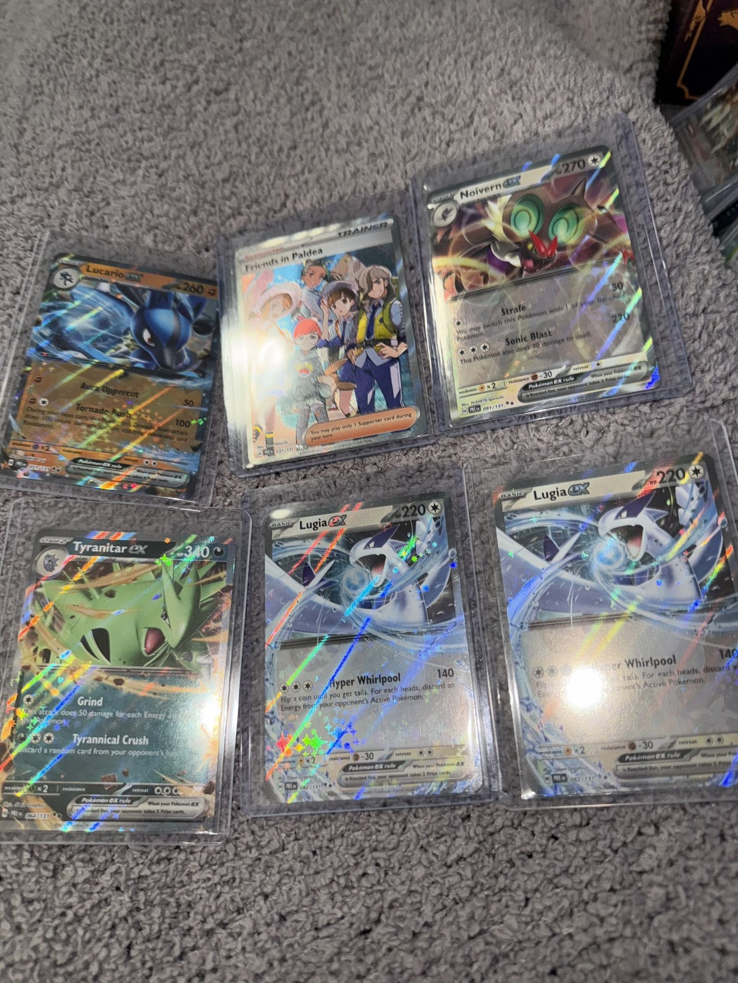 Prismatic evolutions ex’s and pokeball pokemon cards