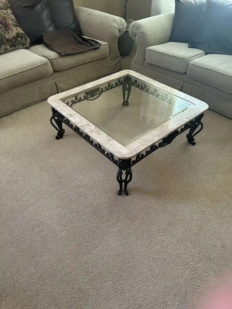 Like New Glass Top Coffee Table