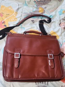 Mcklein 15" Double Compartment Laptop Briefcase Leather 