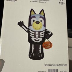 Bluey In Skeleton Costume Inflatable 