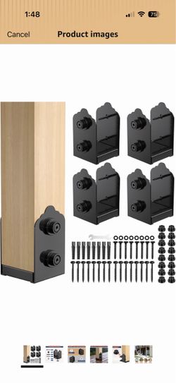 4x4 Post Base, 4Pcs Stainless Steel Adjustable Post Anchor Bracket, Internal 3.5 x 3.5 Post Base for Pavilion Deck Porch Handrail Railing Support Deco