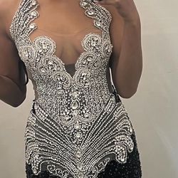 Black Sequence Prom Dress 