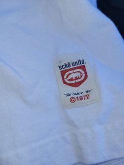 Used Vintage 2000s Ecko Unltd White Blue T-Shirt Size XL h13ccf 25s 10 &KDJ