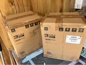 JBL 305P MKii powered studio monitors (2)