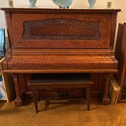Cherry Wood Finish Upright Piano