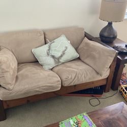Small Couch (loveseat) Set With End Table - Footstool