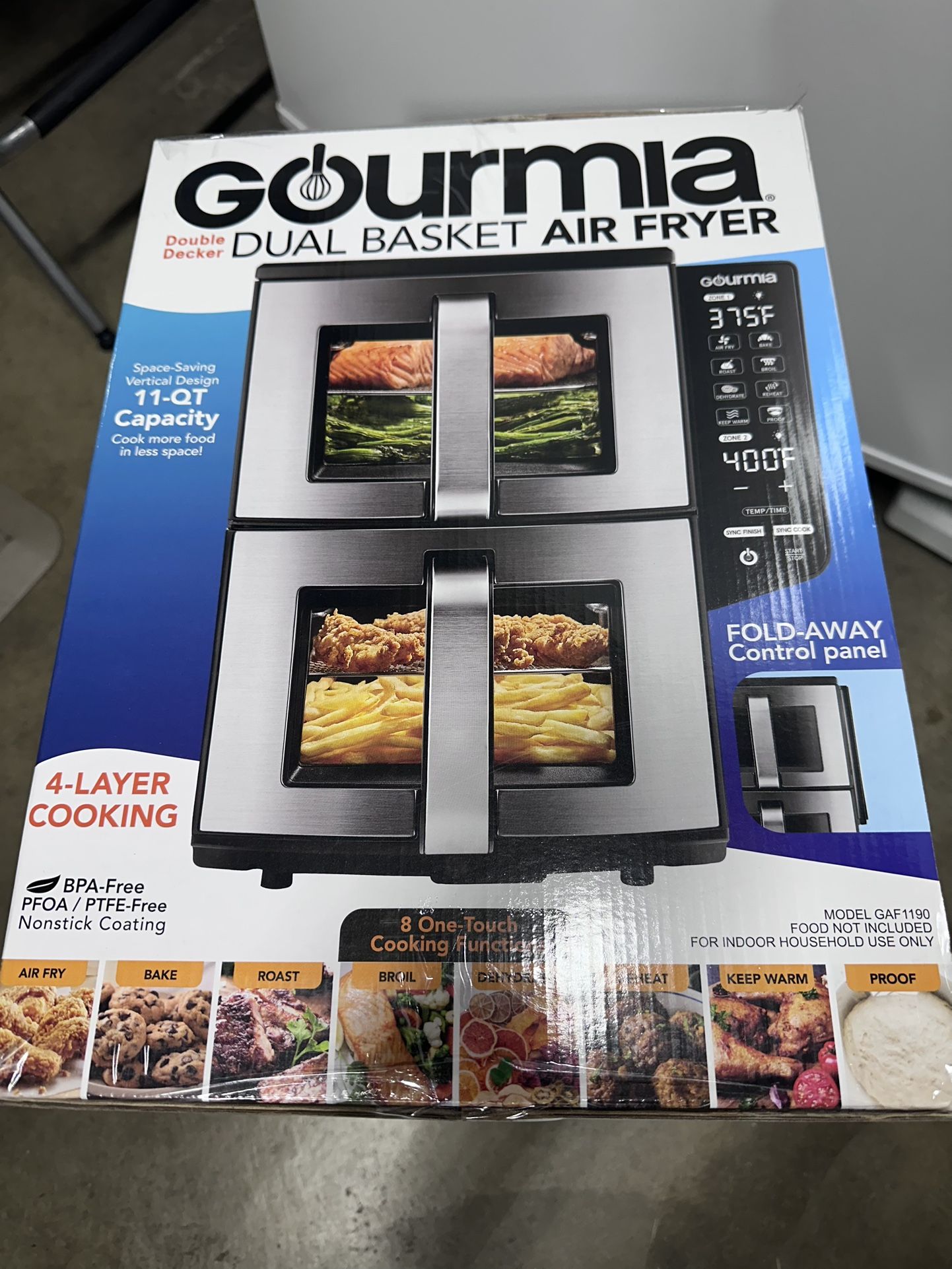 Gourmia Dual 11 Quart Air fryer