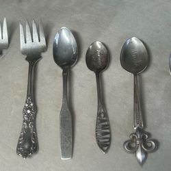 Antique sterling silver fork spoon 72 grams