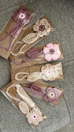 Handmade Crochet Flower Bookmarks 🧶