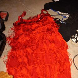 Red Fringe Dress.med Large 