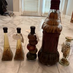 Decorative Glass Bottles Set for sale $15 dollars for all’s 
