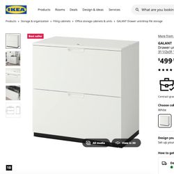 IKEA GALANT Locking Office Storage Cabinet (80x80cm) NEW IN BOX