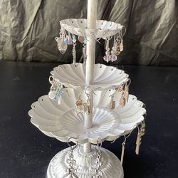 Vintage Earring Stand With Earrings 