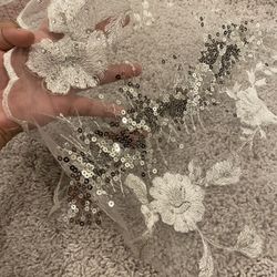 Embellished Tulle Fabric