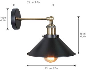 Industrial Vintage Hanging Wall Sconce Lights 2 Pack In Bronze