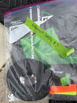 Ethernet Cables in Ziploc Bag