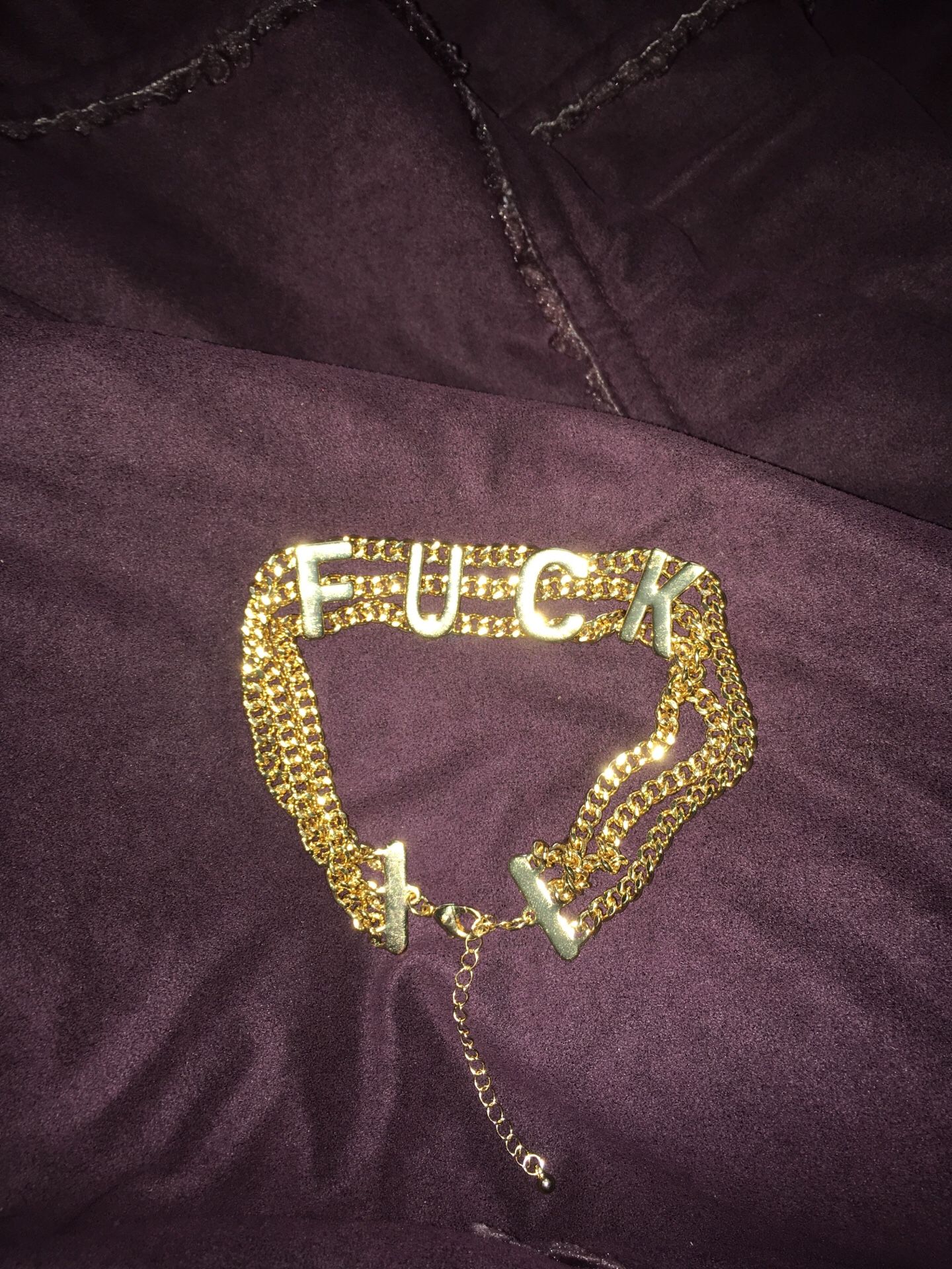 “Fuck” choker necklace