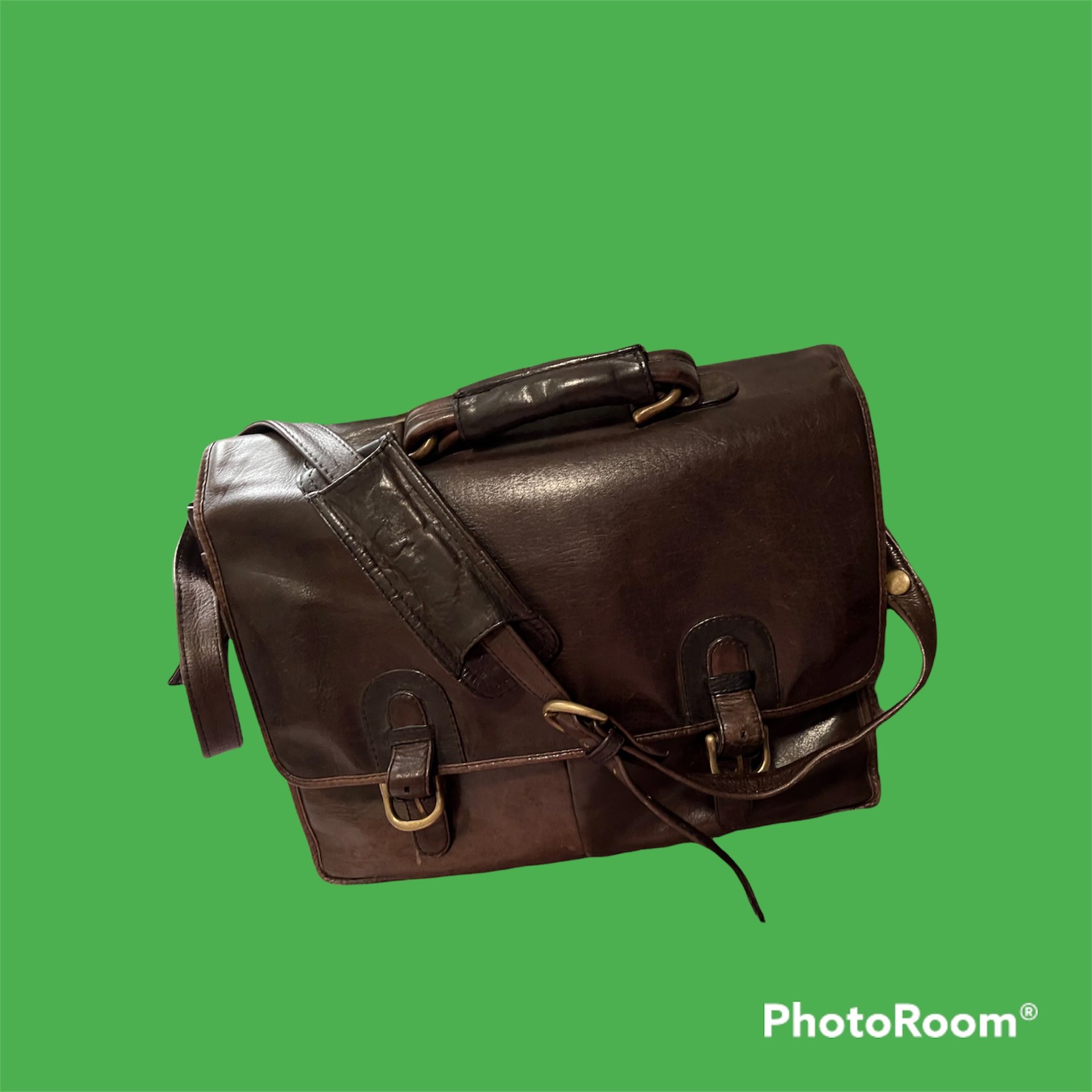 Leather Crossbody Messenger Bag