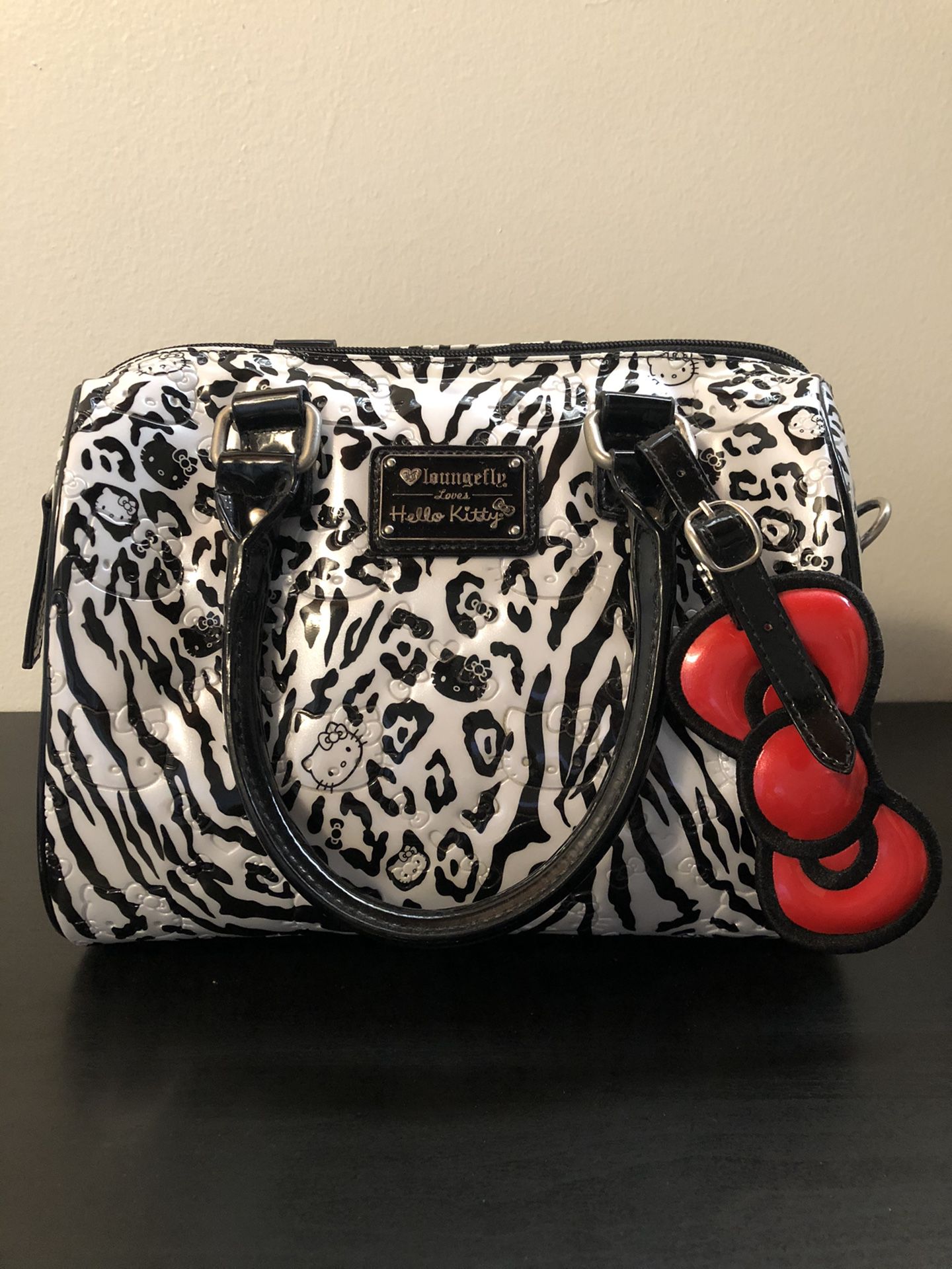 Loungefly Hello Kitty Black And White Leopard And Zebra Print Limited Edition Embossed Purse 