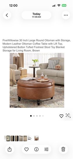 Brand New FiveWillowise Ottoman