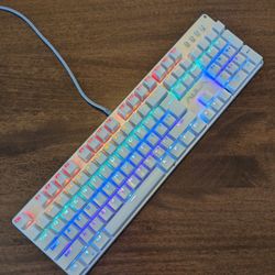 Rainbow Backlit Keyboard White Aula