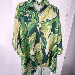 Green Patterned Shirt