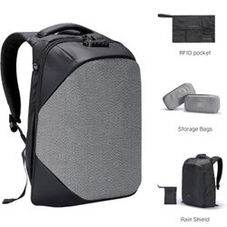 KORIN ClickPackPro Laptop Backpack Waterproof Travel Daypack with USB Charging Port TSA Lock
