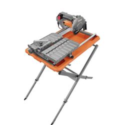 RIDGID 9-Amp 7 in. Blade Corded Wet Tile Saw with Stand