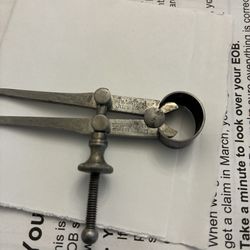 Antique Metal Clamp/Measuring Tool 1885