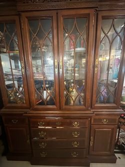 2 Piece Brown Hutch 