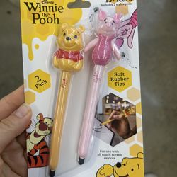 NWT licensed Disney Winnie the Pooh Stylus Pens - 2 Pack