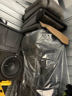 Recliner sofa and 12” car speakers