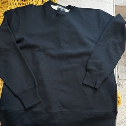 Men's Big & Tall Fleece Crewneck Sweatshirt, (Black) 5X 