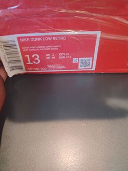 Nike Dunk Low Retro Gorge Green Size 13
