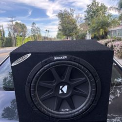 KICKER 12 INCH SUBWOOFER WITH BOX