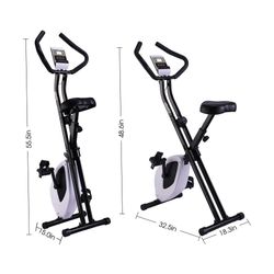 DPFIT Folding Stationary Cycling Exercise Bike - 8 levels Magnetic Resistance LCD Monitor