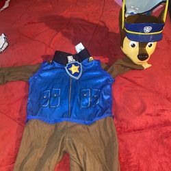 Chase Costume With Candy Pale Paw patrol 