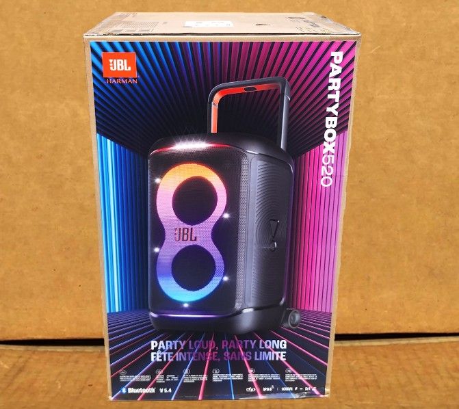 NEW! JBL Partybox 520 Battery Powered 15 Hour Rechargeable Bluetooth Speaker 🚨 Payment Options Available 🚨 No Credit Needed 🚨