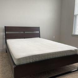 Full Size Bed Frame(with Headboard) And Mattress