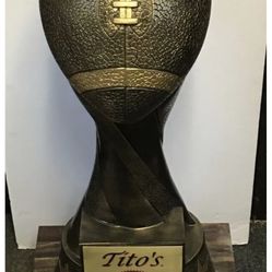 TITO’S HANDMADE VODKA Texas Advertising 3 Foot Tall Football Trophy 