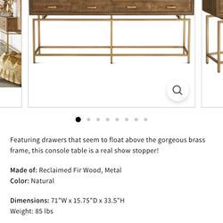 Reclaimed Wood Finish Console Tables