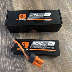Spektrum RC 2S Smart LiPo Hard Case 50C Battery Pack IC5 Connector 7.4V/5000mah