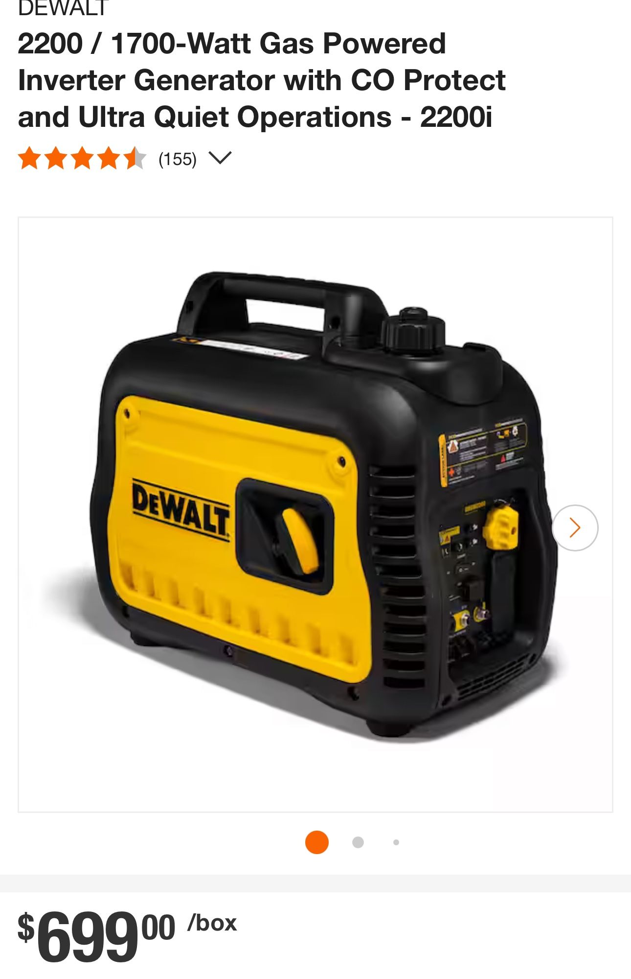 Generador Dewalt 2500w Silencioso Liviano !!