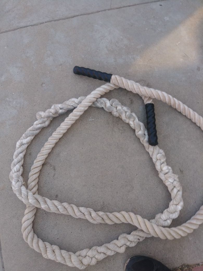 Heavy rope about 10 feet for crossfit workout