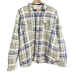 Vintage 90s Wrangler Flannel Shirt Jacket Sherpa Lined Green Men’s XL (N)