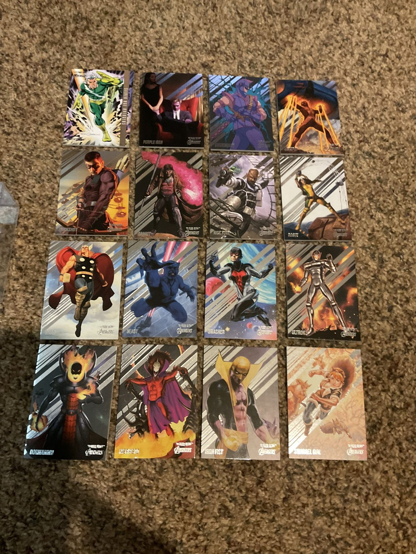 16 Marvel 2022 Fleer Ultra Avengers Ultra Thick Stock Cards Collectibles Comic Images